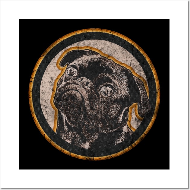 Pug Lovers Vintage Style Wall Art by Rebrand